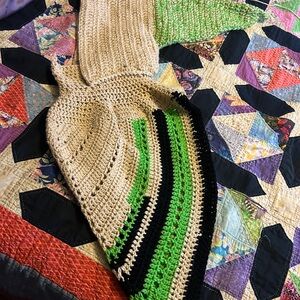 Handmade Crocheted Scarf with Hood Oogie Bogie Nightmare Before Christmas  #1